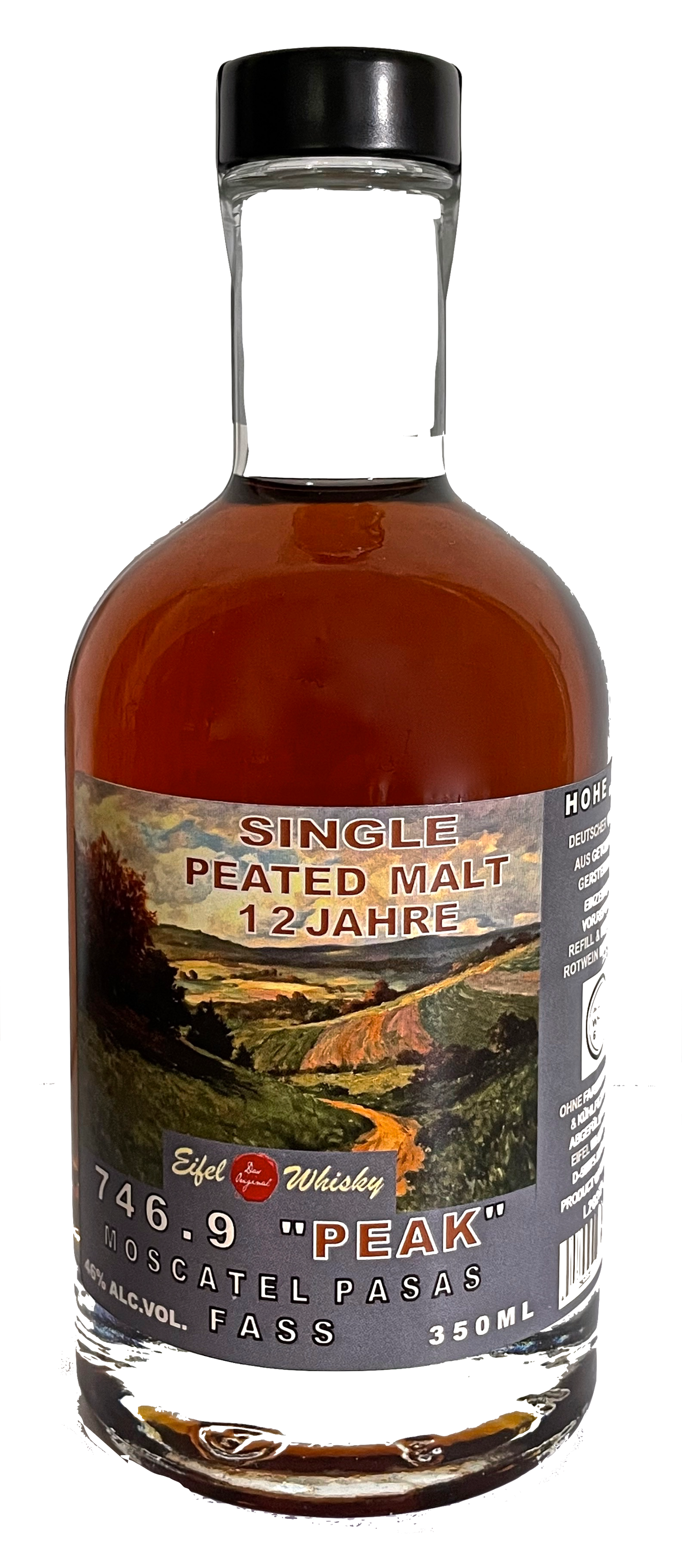 Eifel Whisky 746.9 Peak Single Peated Malt "Dark Moscatel Cask" (12 Jahre) 0,35l, - 46%vol.