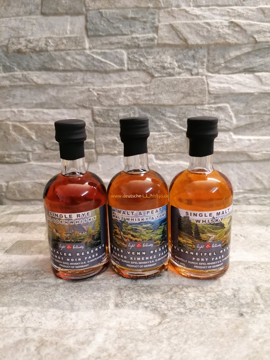Eifel Whisky Reserve Miniaturen Trio in Geschenkverpackung 3 x 50ml