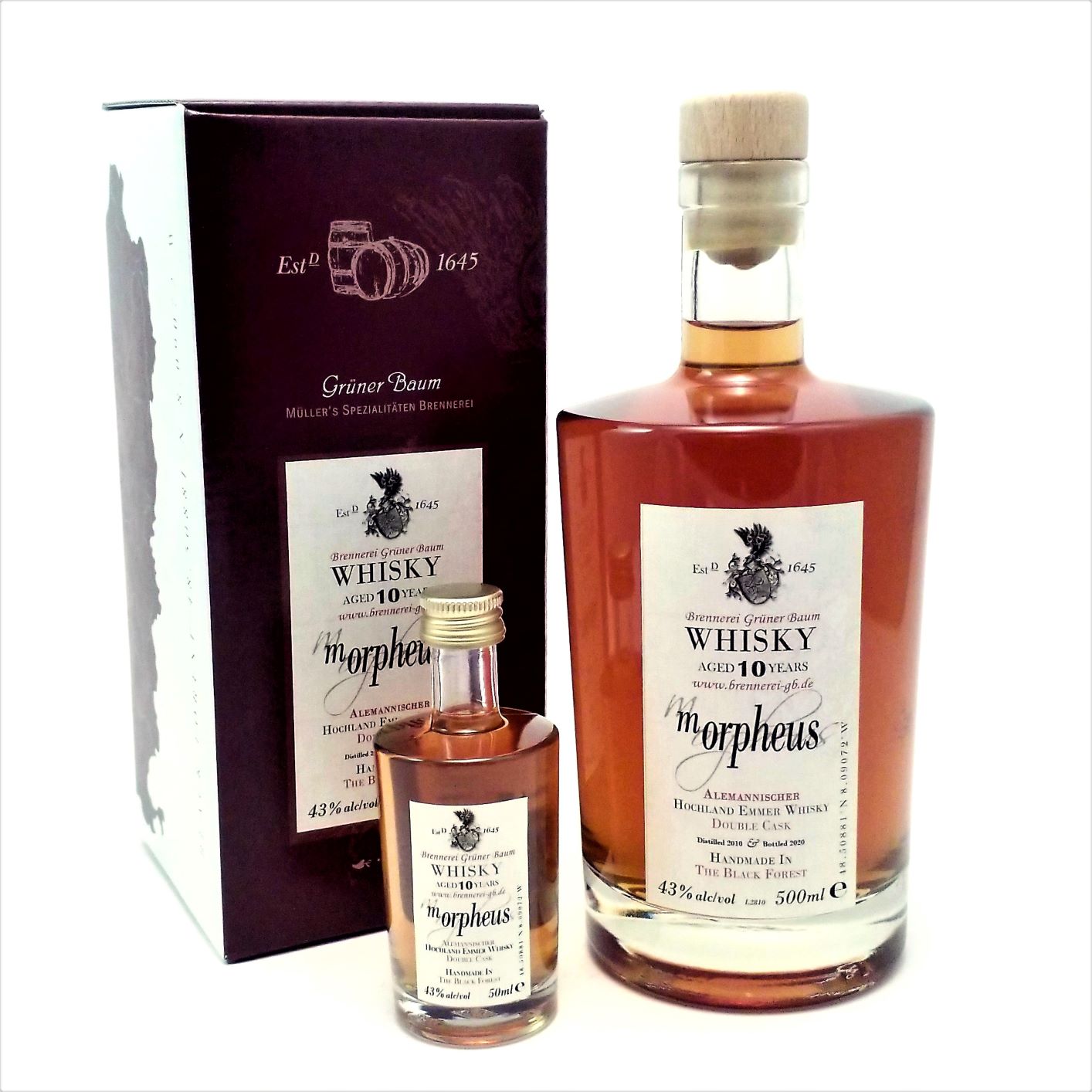 mOrpheus 10-jähriger Hochland Emmer Whisky 43%vol. 0,5l -Ohne Umkarton-