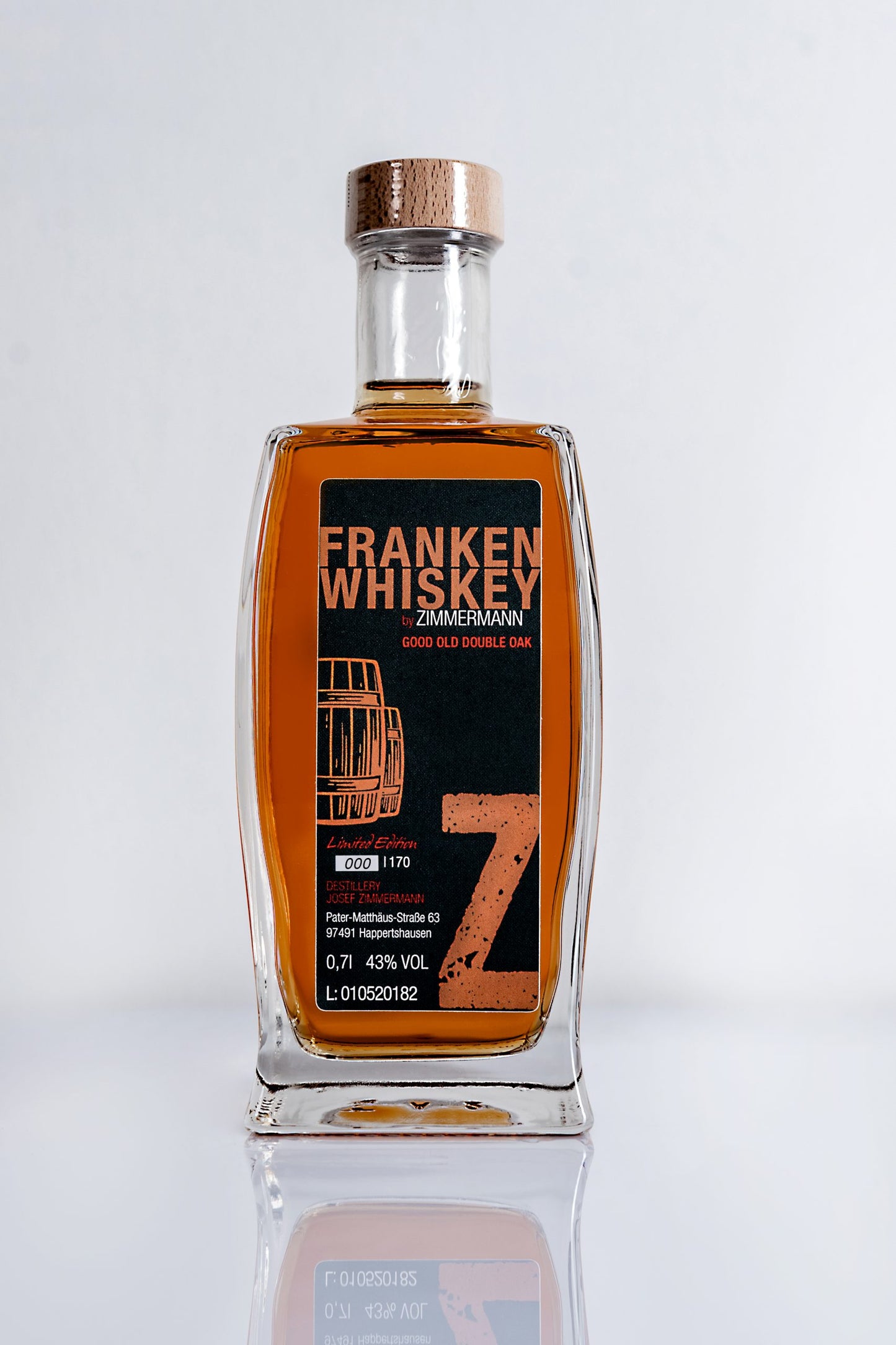 Franken Whiskey by Zimmermann 7 Jahre 43%vol. 0,7l